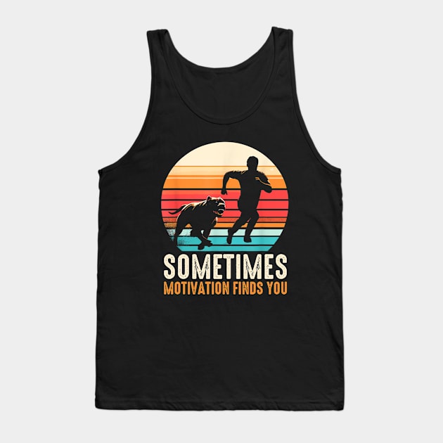 Sometimes Motivation Finds You Bulldog Tank Top by GreenCraft